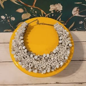 ALDO Beaded Statement Necklace - WHITE